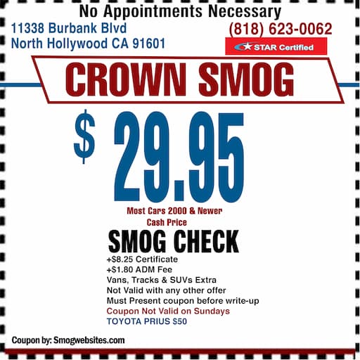 Smog Coupon North Hollywood